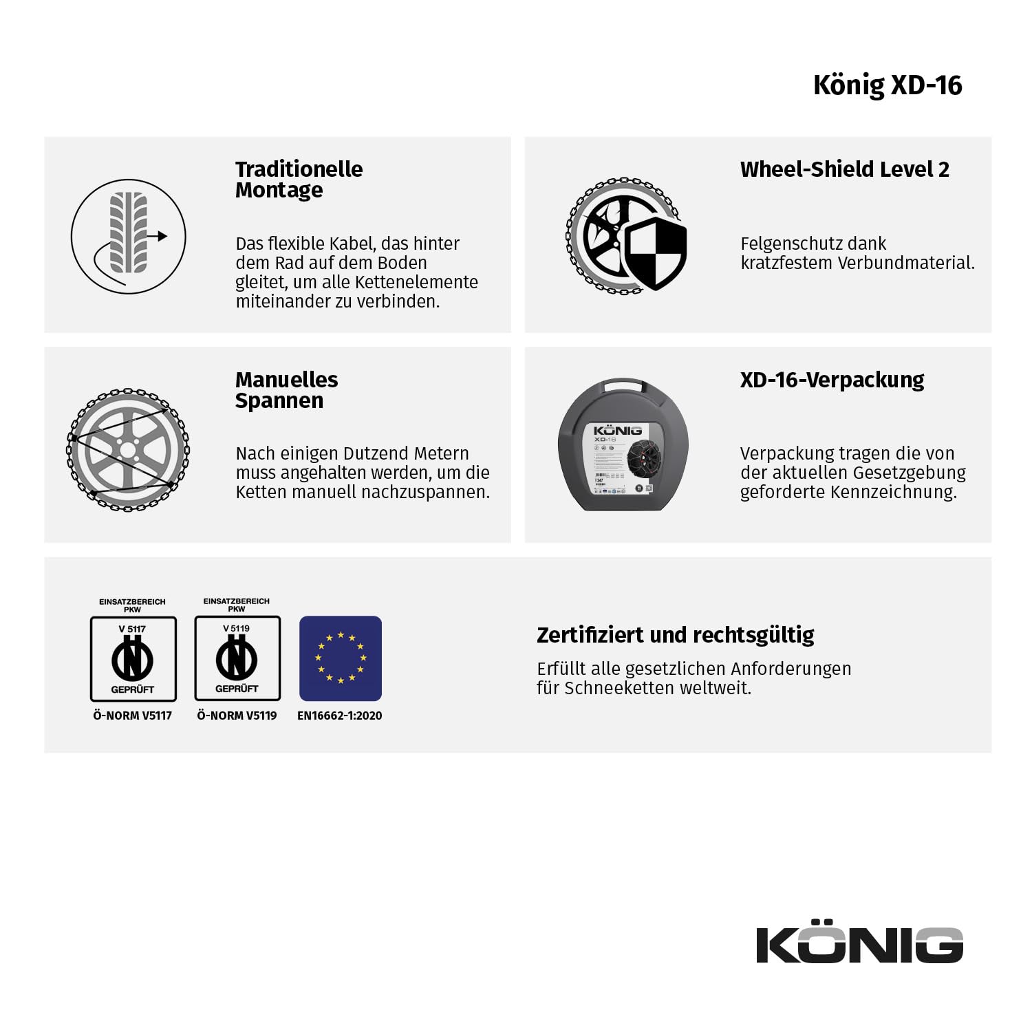 KÖNIG XD-16 247 - Schneeketten