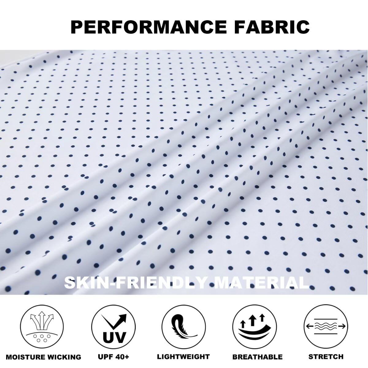 Magliette da Golf da Uomo Dry Fit Performance Print Manica Corta Traspirante Golf Polo