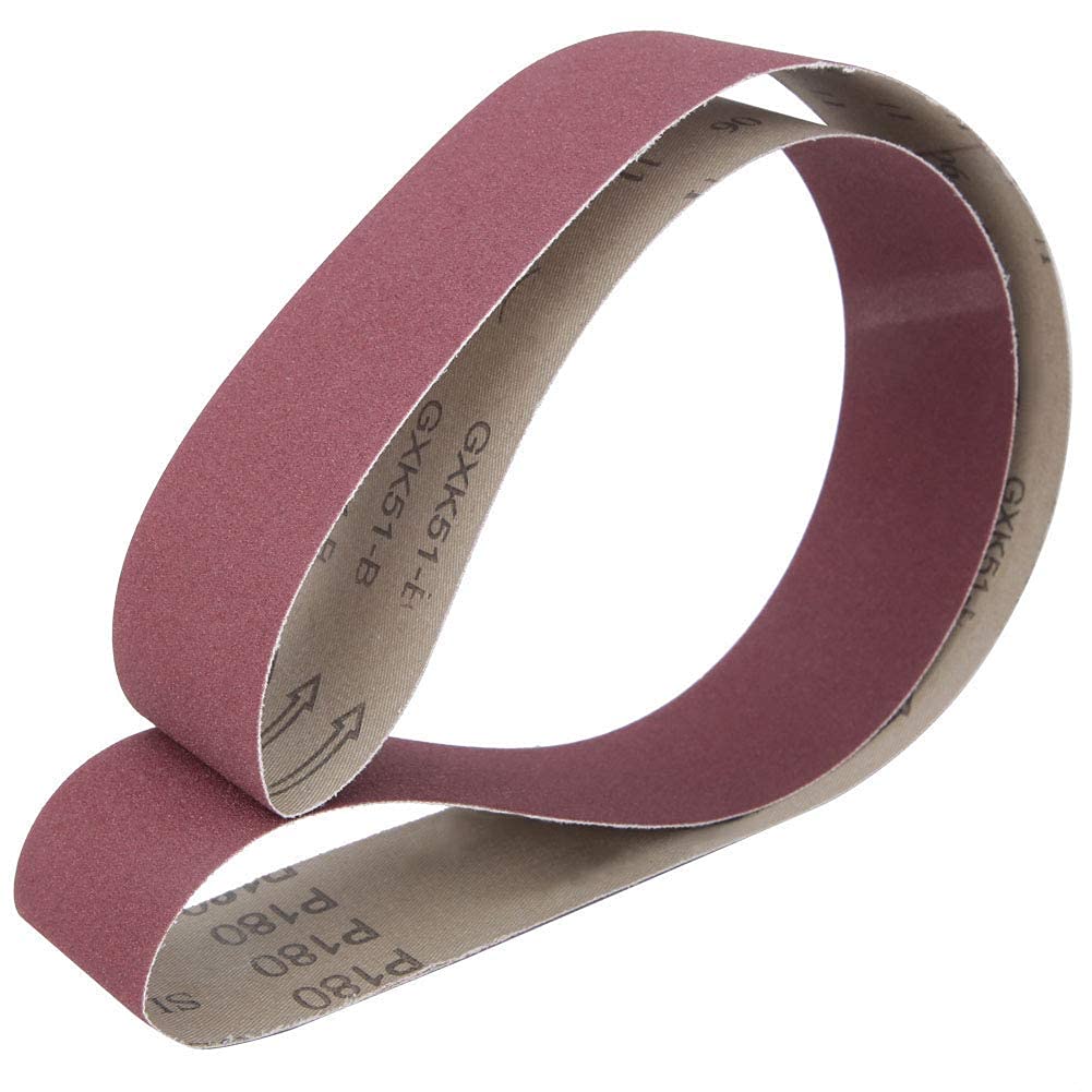 Lot de 10 courroies abrasives abrasives circulaires en oxyde d'aluminium GXK51 – B pour le travail du bois, le meuble, le polissage avec une haute efficacité de meulage (120#) durable et tendance