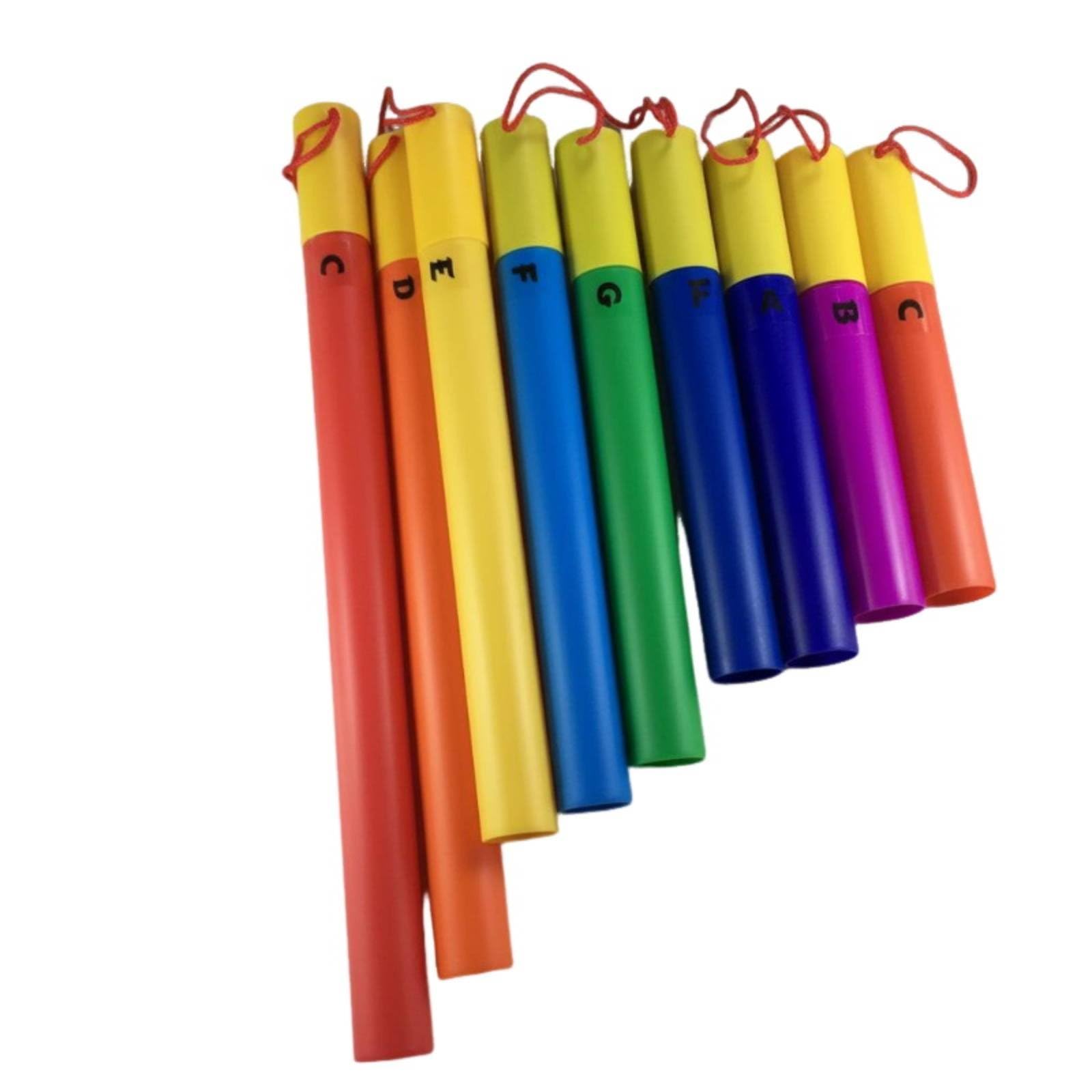 8 Pezzi Tubo Ritmico per Bambini Collezione Musicale Educativa Tubi a Percussione Accordati Diatonica Plastica Adatto per Allenamento Uditivo Corsi di Musica Giochi di Gruppo