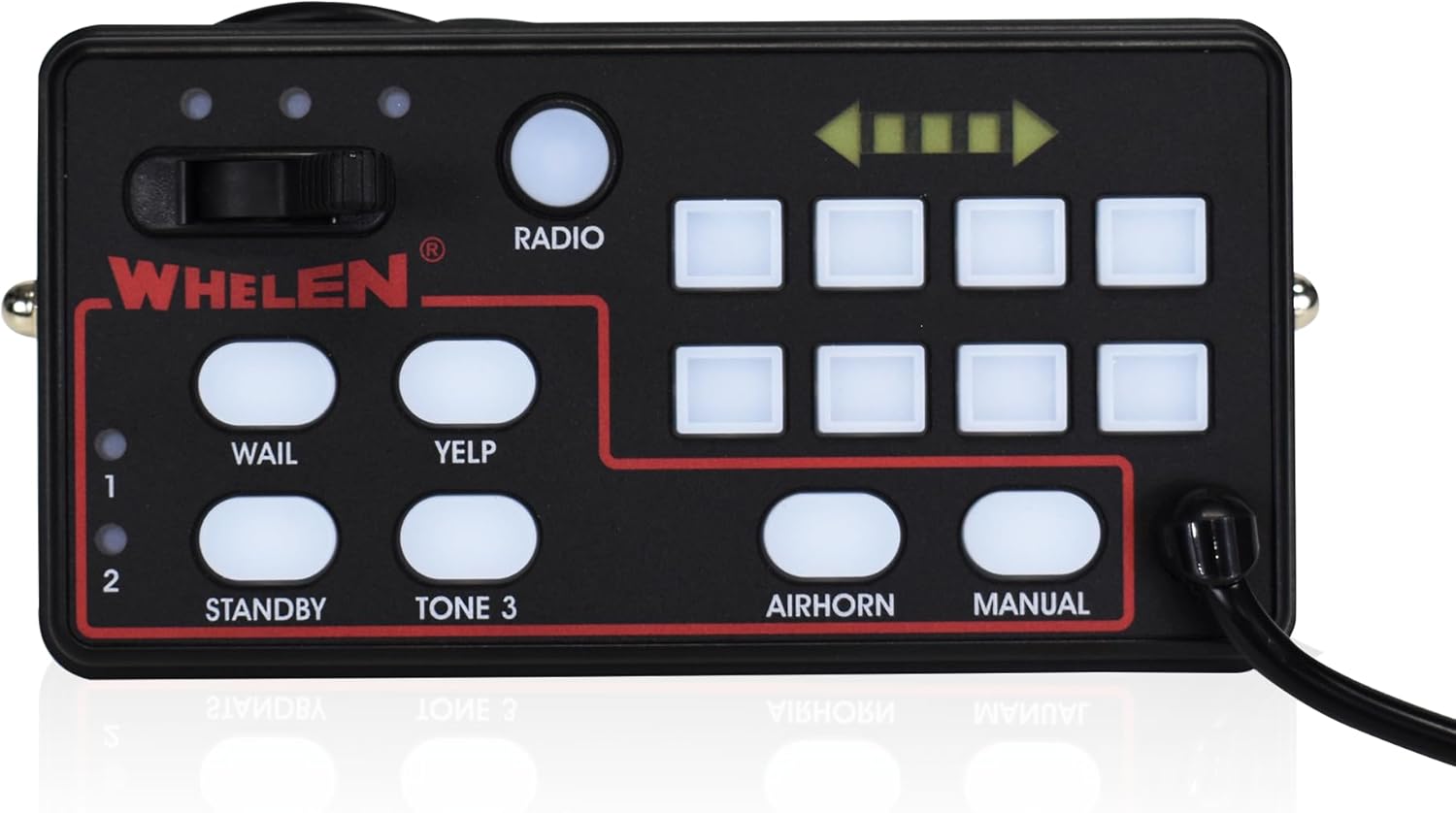 Whelen 295SSA1 Single Tone Siren Control Center – 100-Watt Siren System with 17 Tones, Programmable Power Distribution Switches, Traffic Advisor Contro, Compact Design for Emergency Response Vehicles