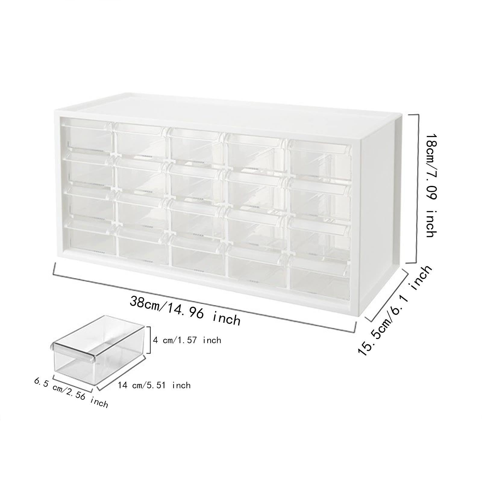 Baoblaze Cassettiera per Piccoli cassetti Sundries Organizzatore impilabile Scatola da stoccaggio Mini cassetto Desktop per Hardware Craft Bead Organizer