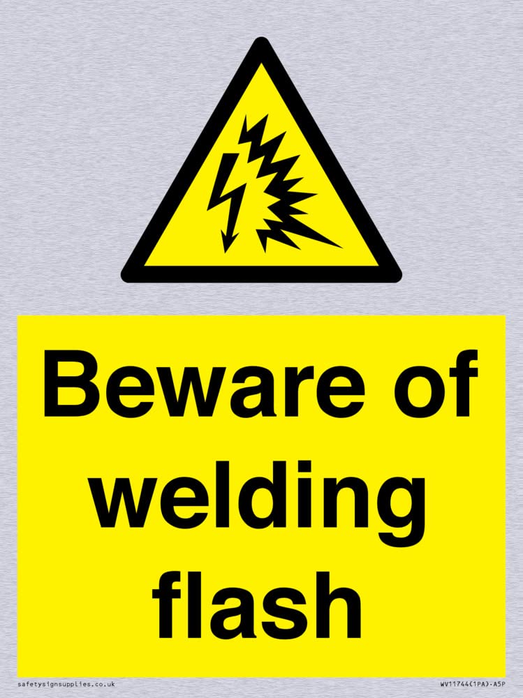 Beware of welding flash Sign - 150x200mm - A5P