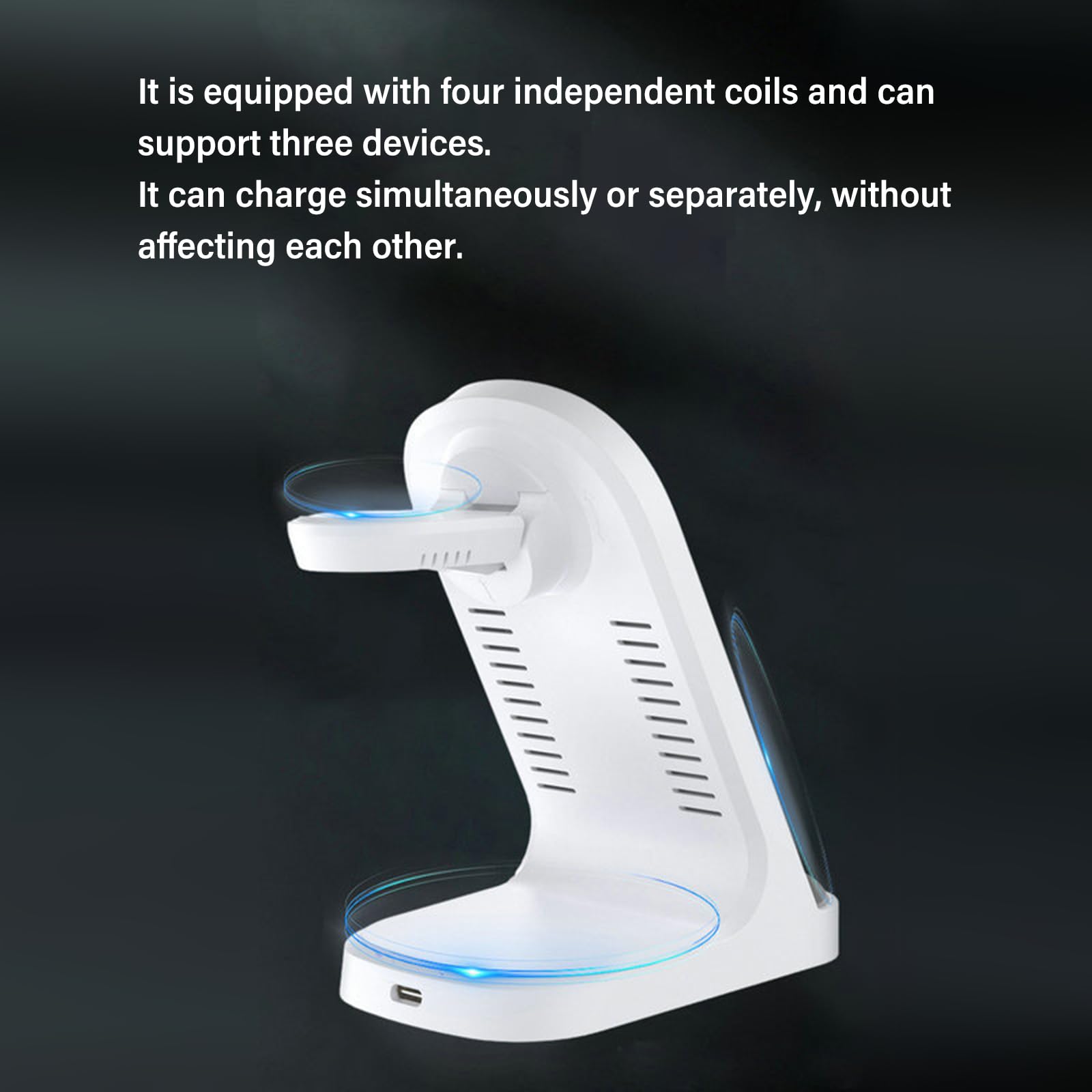 Station de charge pliable pour téléphone 17, 16, 15, montre 8, 7, support de charge pour écouteurs, triple chargeur