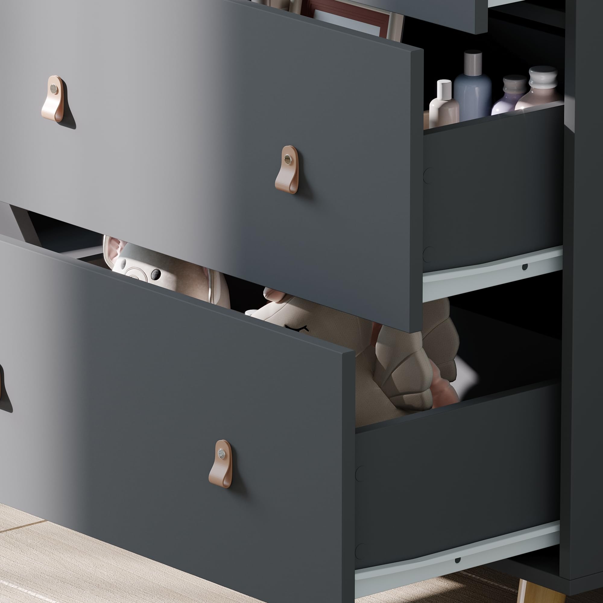 nursery dresser grey Denman Double Dresser, Midnight Gray at Child Craft