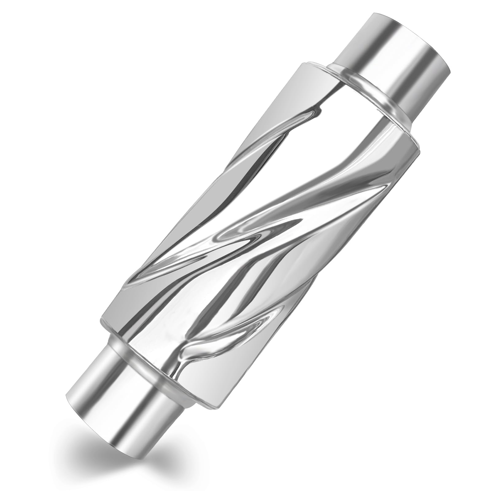 Glasspack 3 Inch Muffler Exhaust Pipe, Universal Performance Resonator Dual Loud Exhaust Tip 3 Inch Inlet for Trucks Car