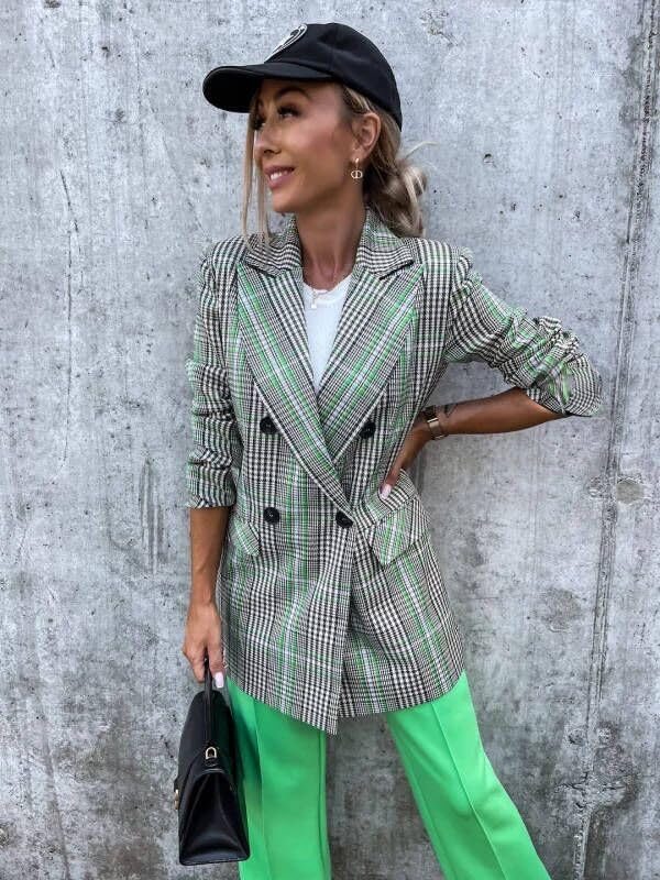 utcoco Womens 2025 Business Casual Blazers Notched Lapel Double Breasted Work Office Blazer Jacket4