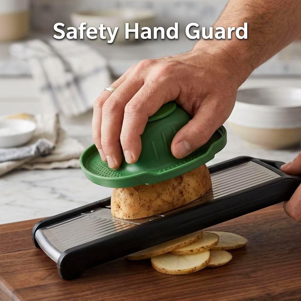 15-in-1 Manual Vegetable Chopper Slicer, Onion Potato Fruit Cutter with Detachable Drain Container & Safe Hand Guard