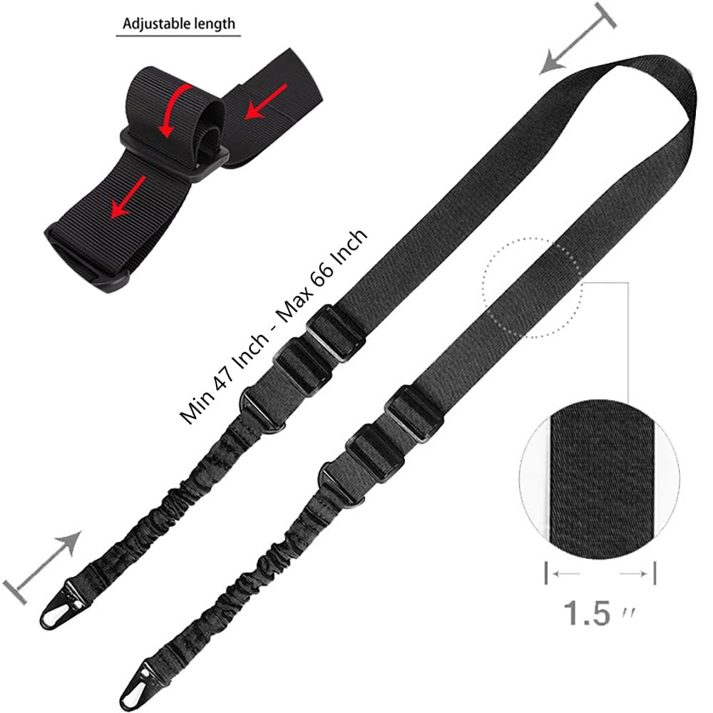 Taktischer Zweipunkt-Sling-2er-Pack Picatinny QD-Schling-Schwenk halterungen Verstellbarer Schulter Gurt für Gewehre-Schnell Spanner und Montage Basis inklusive