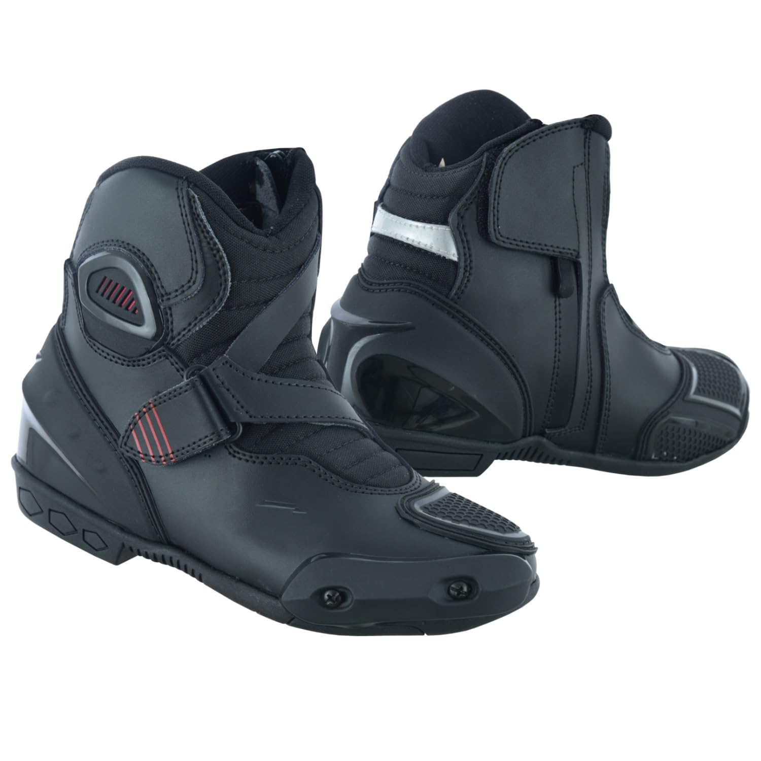 BOSmoto Motorradstiefel Herren Touring Wasserdicht – Knöchelschutz, Schalthebelverstärkung, Rutschfeste Sohle, Robuste Motorradschuhe für Alltag & Tour
