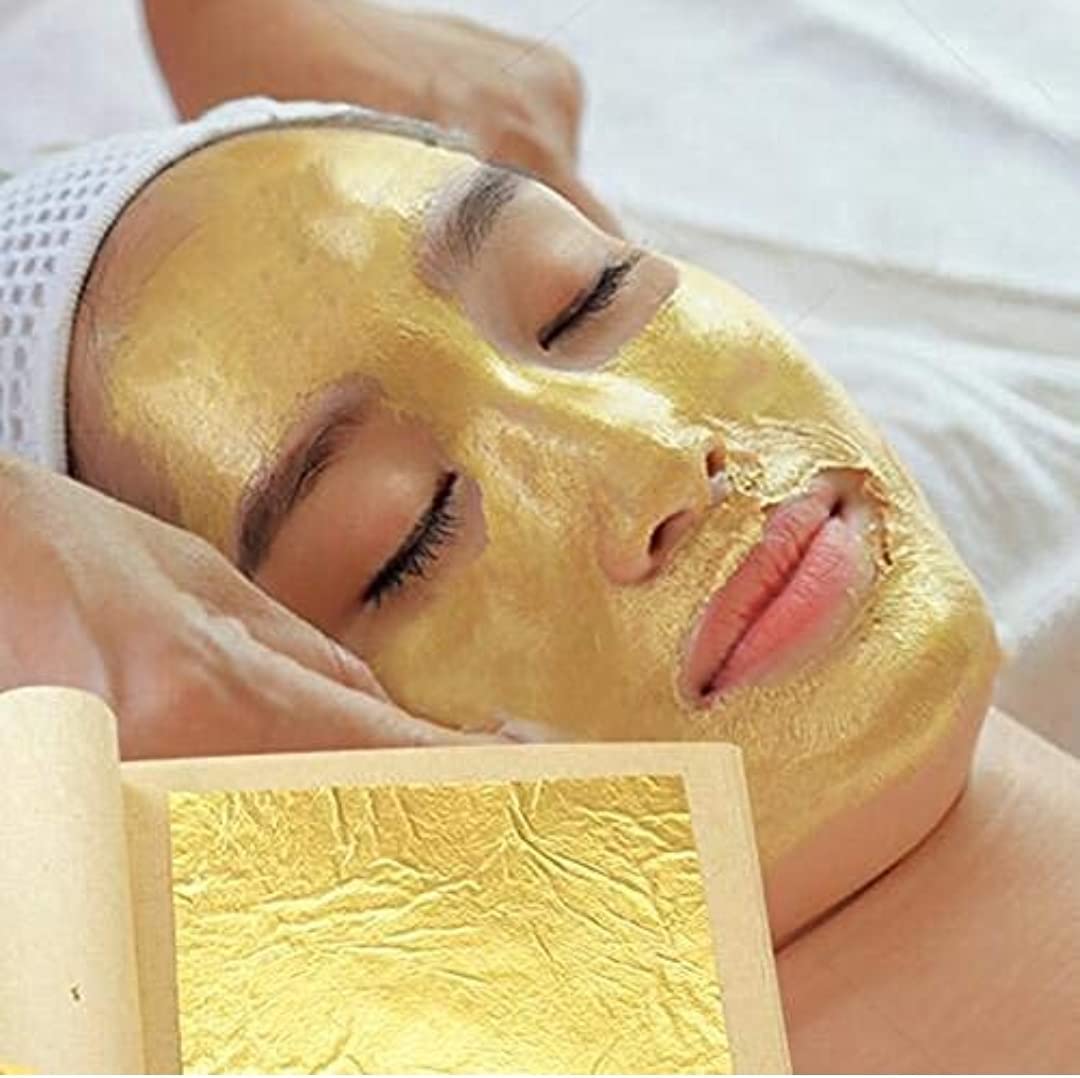 20 Sheets Imitation Gold Leaf for Arts, Multipurpose Gold Foil Paper Gilding Crafting, Painting, Decoration, Furniture, 8 * 8