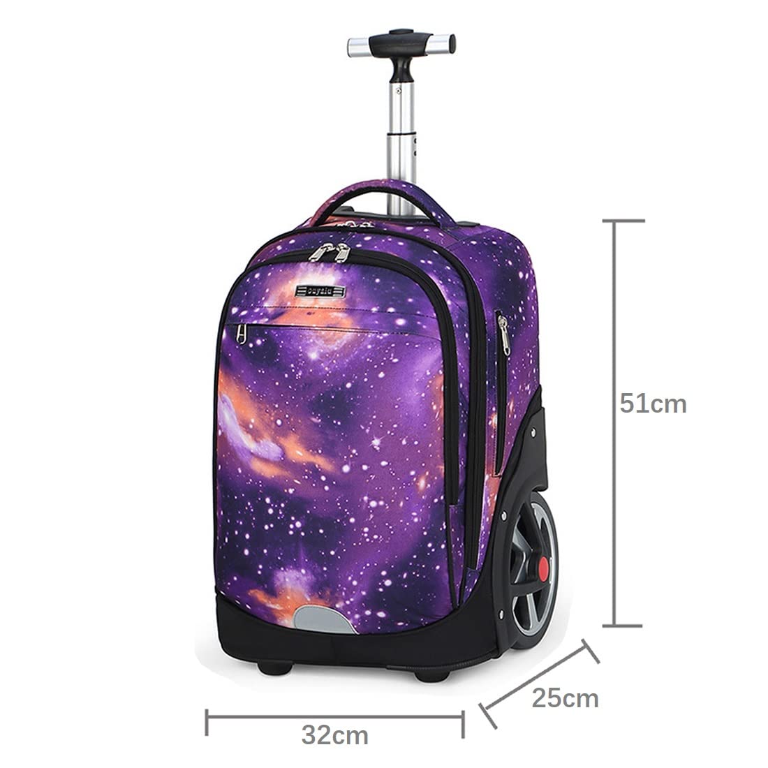 Zaino Trolley Scuola, Zaino Scuola Ragazzi Ragazza Bambini Zaini Scuola Trolley Elementare Borsa Zaino con Ruote