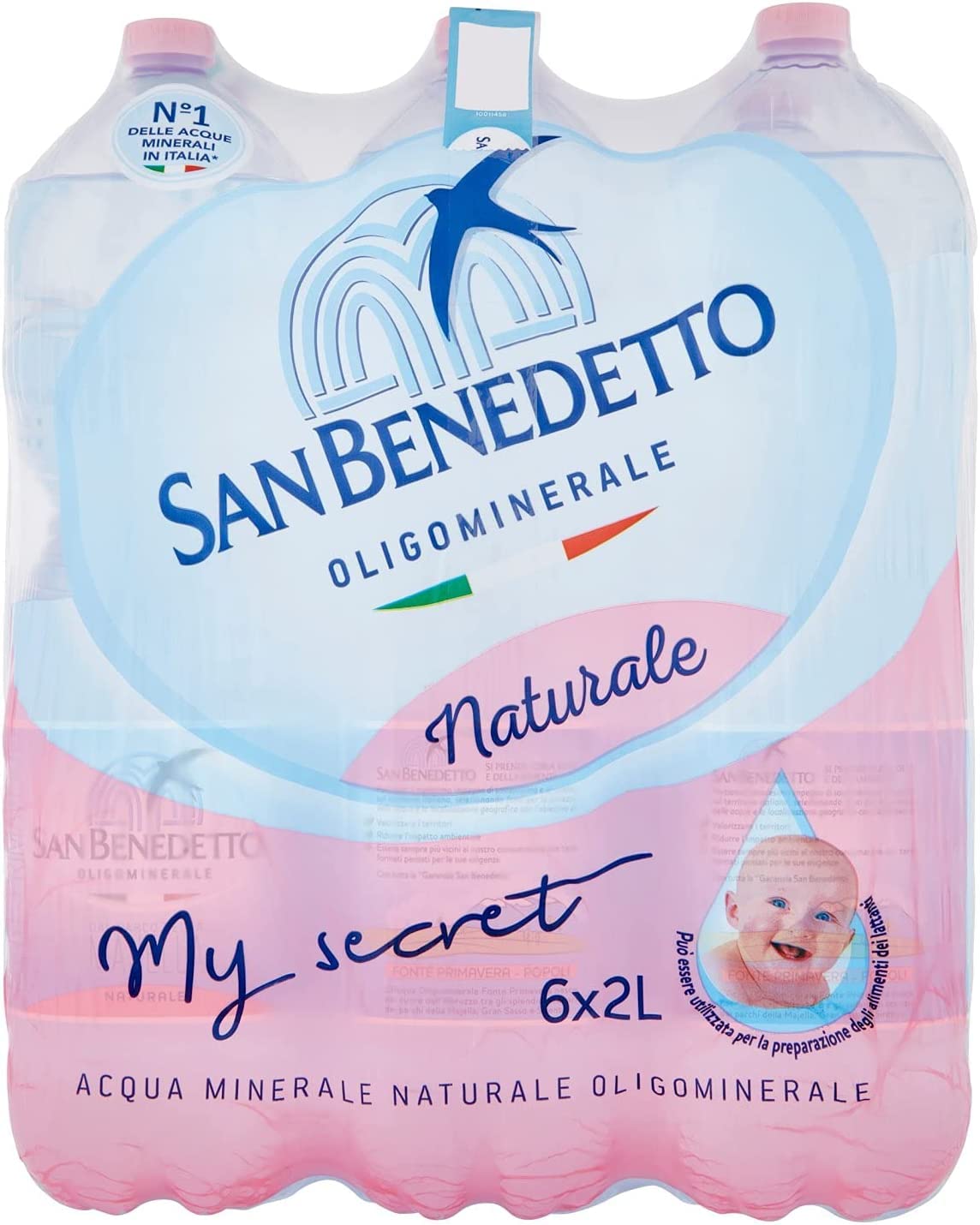 12x San Benedetto Acqua Minerale Naturale Natürliches Mineralwasser 2Lt