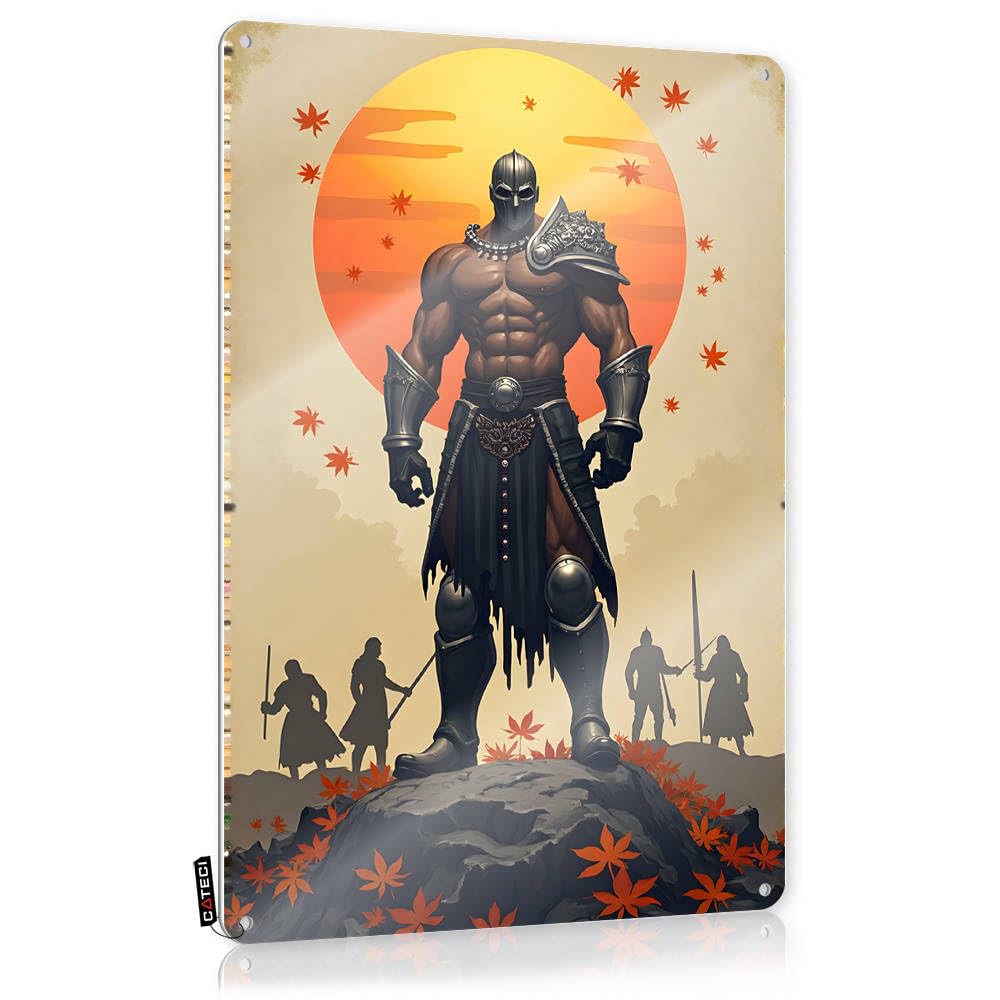 Fzfn Colour Heroic Figure Standing Tall Against A Sunset Sky Man Cabe Decor Classy - Poster Decor Vintage Wall Art(30X40cm)