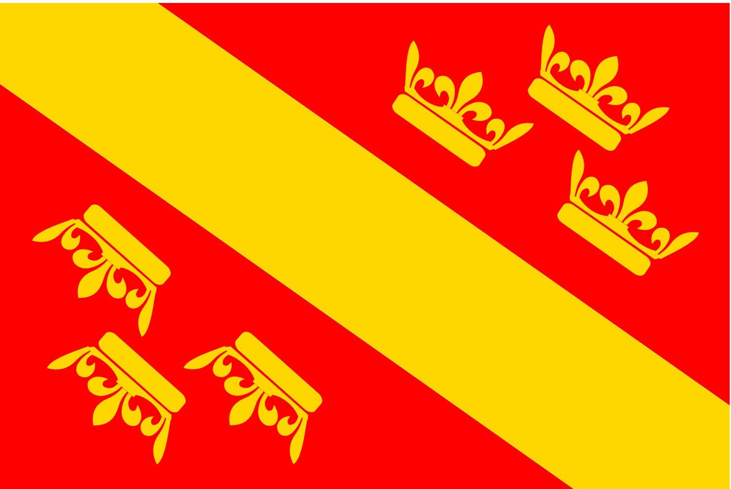 Drapeau XL Haut-Rhin Alsace grand format paysage pour mât
