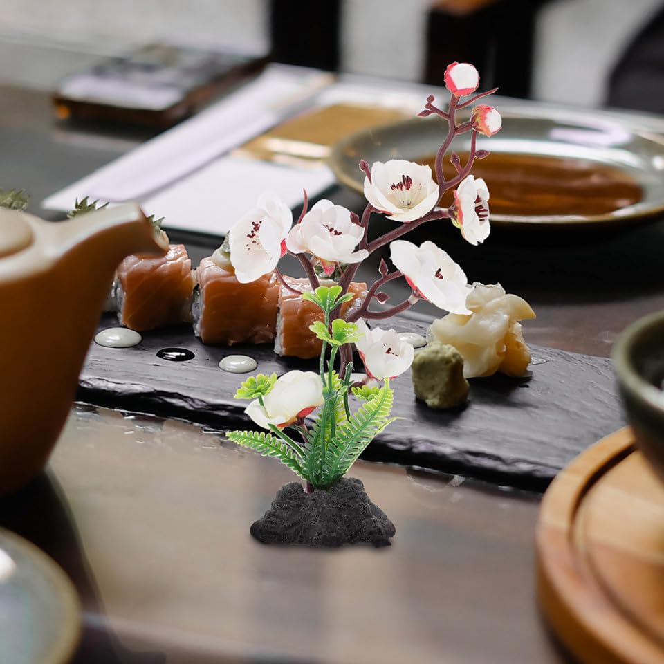Platos decorativos japoneses para sushi blanco 2 piezas miniatura 5