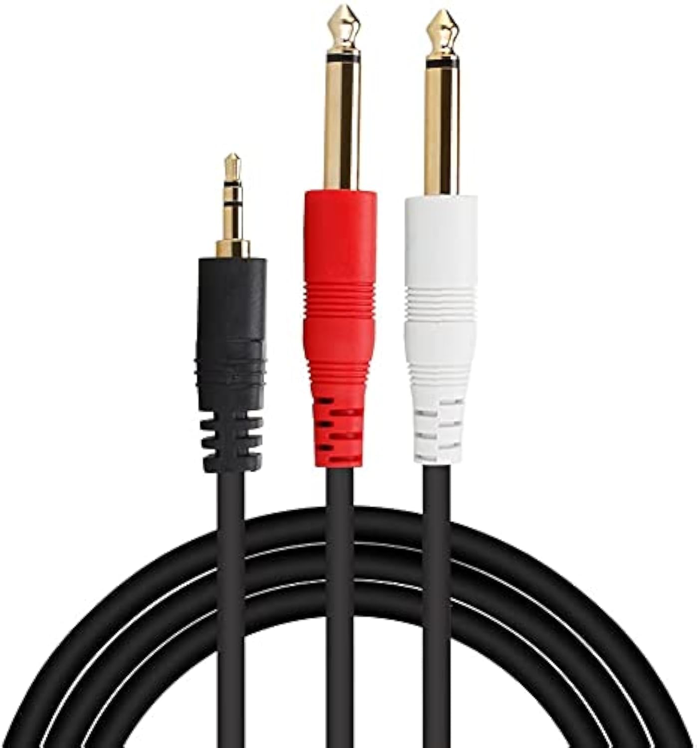 KEBILSHOP 3.5mm Stereo to Dual 6.3mm Mono Jack Audio Y Splitter Cable for Phone, Multimedia Speakers,Guitar, Sound Mixers, Other Professional Audio Equipment (4ft/1.2m, 1/PCS BLACK) (B082WCPMCS) Amazon Price History, Amazon Price Tracker