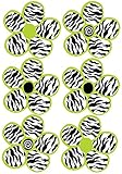 Lime Green and Zebra Print Flower Wall Decals Stickers