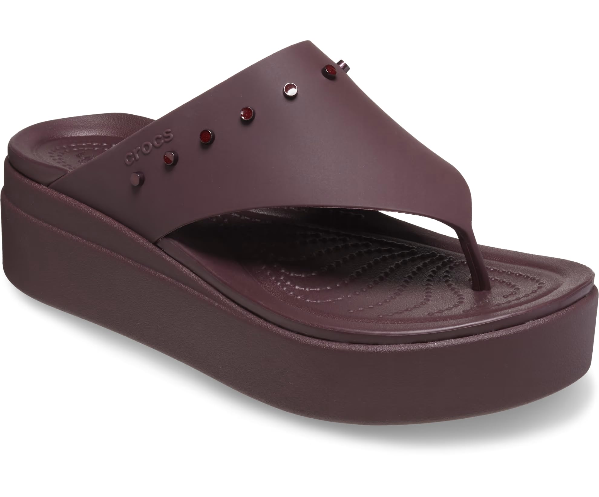 Crocs Womens Brooklyn Platform Flip Flops (Dark Cherry, 8) (B0CKFHMXXZ) Amazon Price History, Amazon Price Tracker