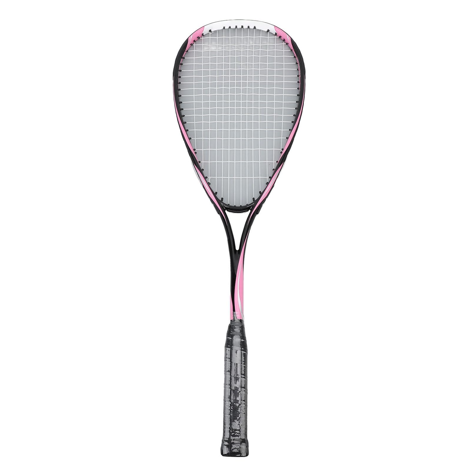 Squash Racket, Lightweight Carbon Sturdy Oversized Beginner Design Foam Handle for Gym School Sports Club Recreation Pink