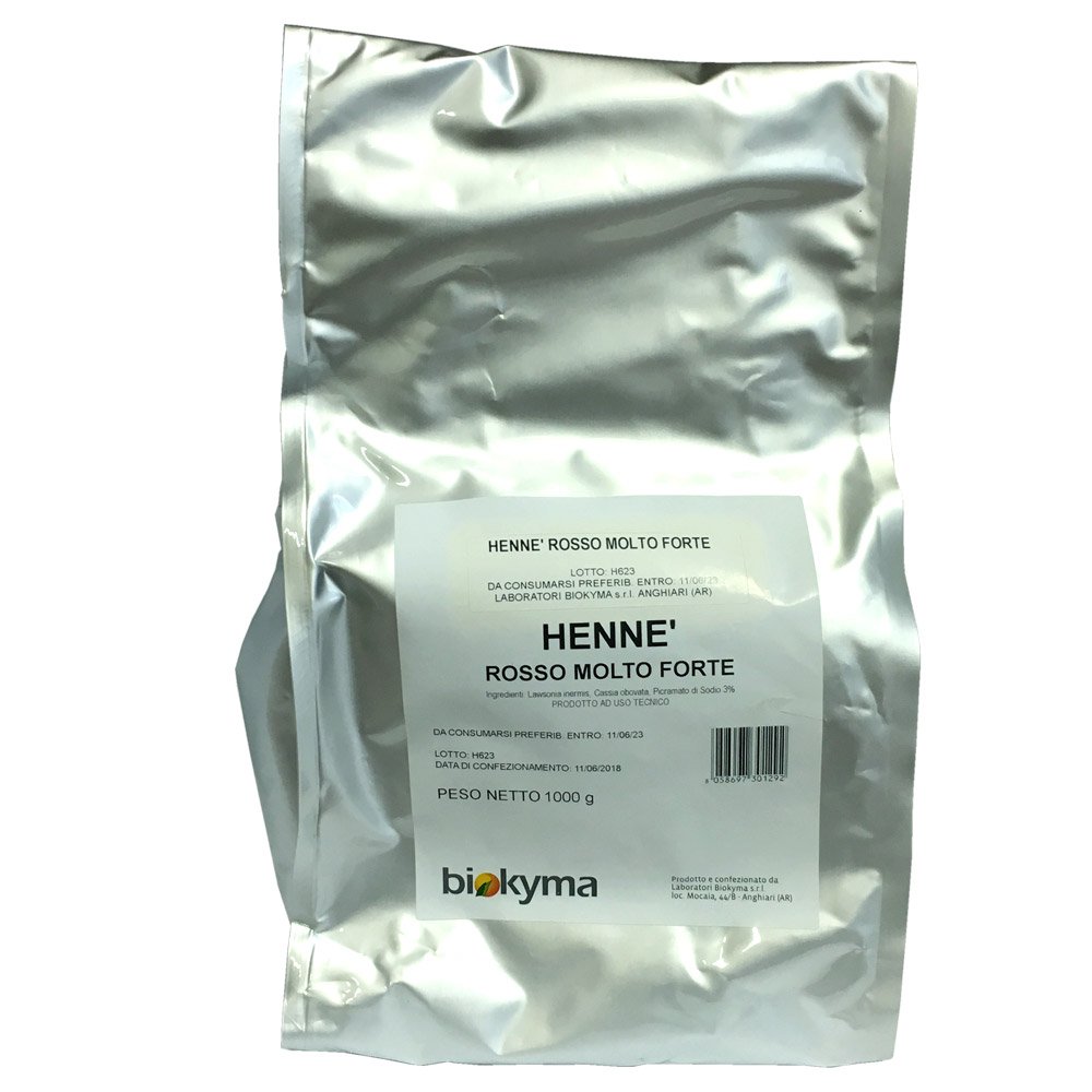 Henne rot sehr stark (Lawsonia Inermiis + Natrium Picramat) 1 kg | Henna für Haare