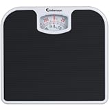 A21 Analog Scales for Body Weight - Up to 300 LB - New 2024 - Anti-Skid Rubber Surface + Large Numbers - Analog Bathroom Scale - Affordable - Durable with 20-Year Warranty - Black