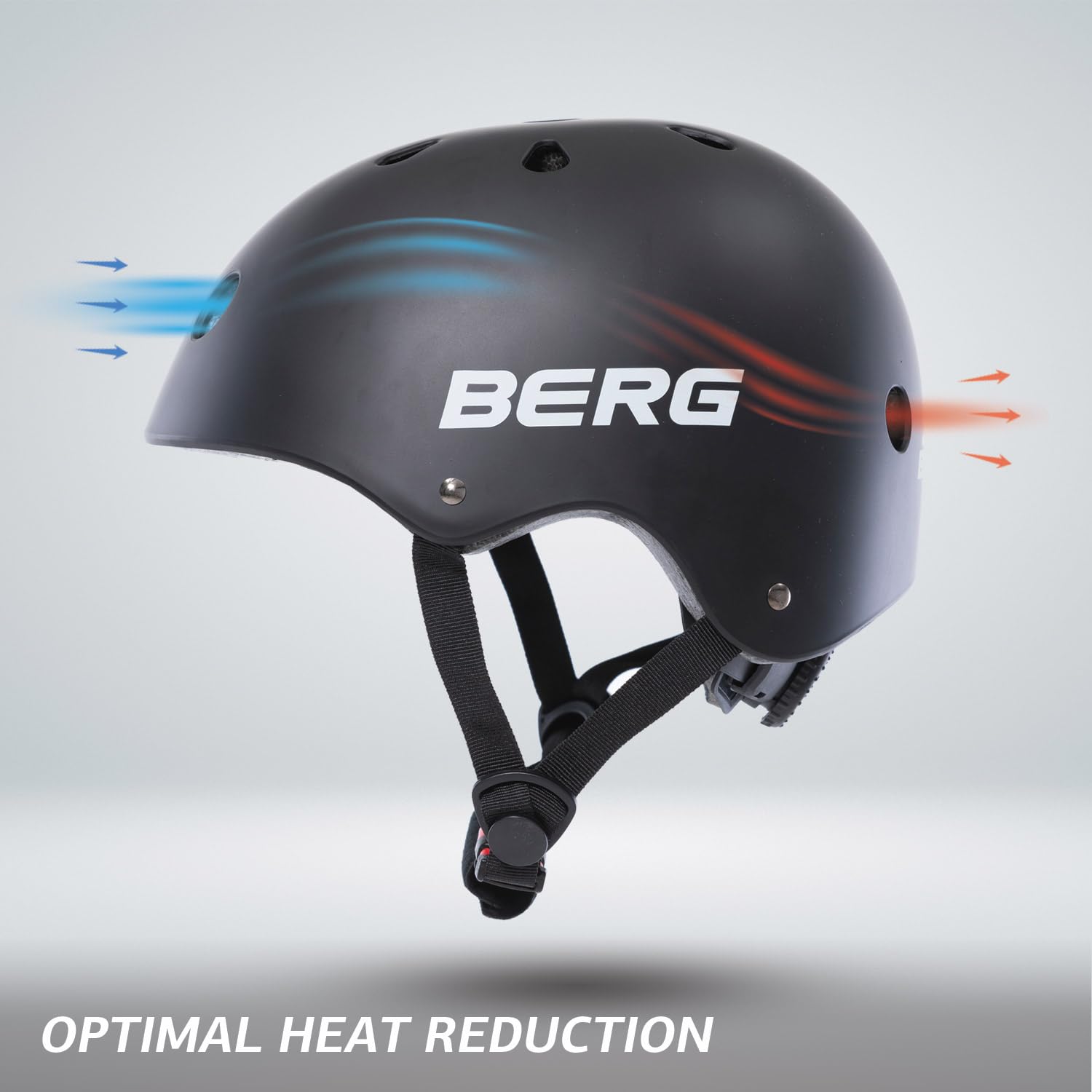 BERG Casque Enfant S Negro 48-52 cm ajustable