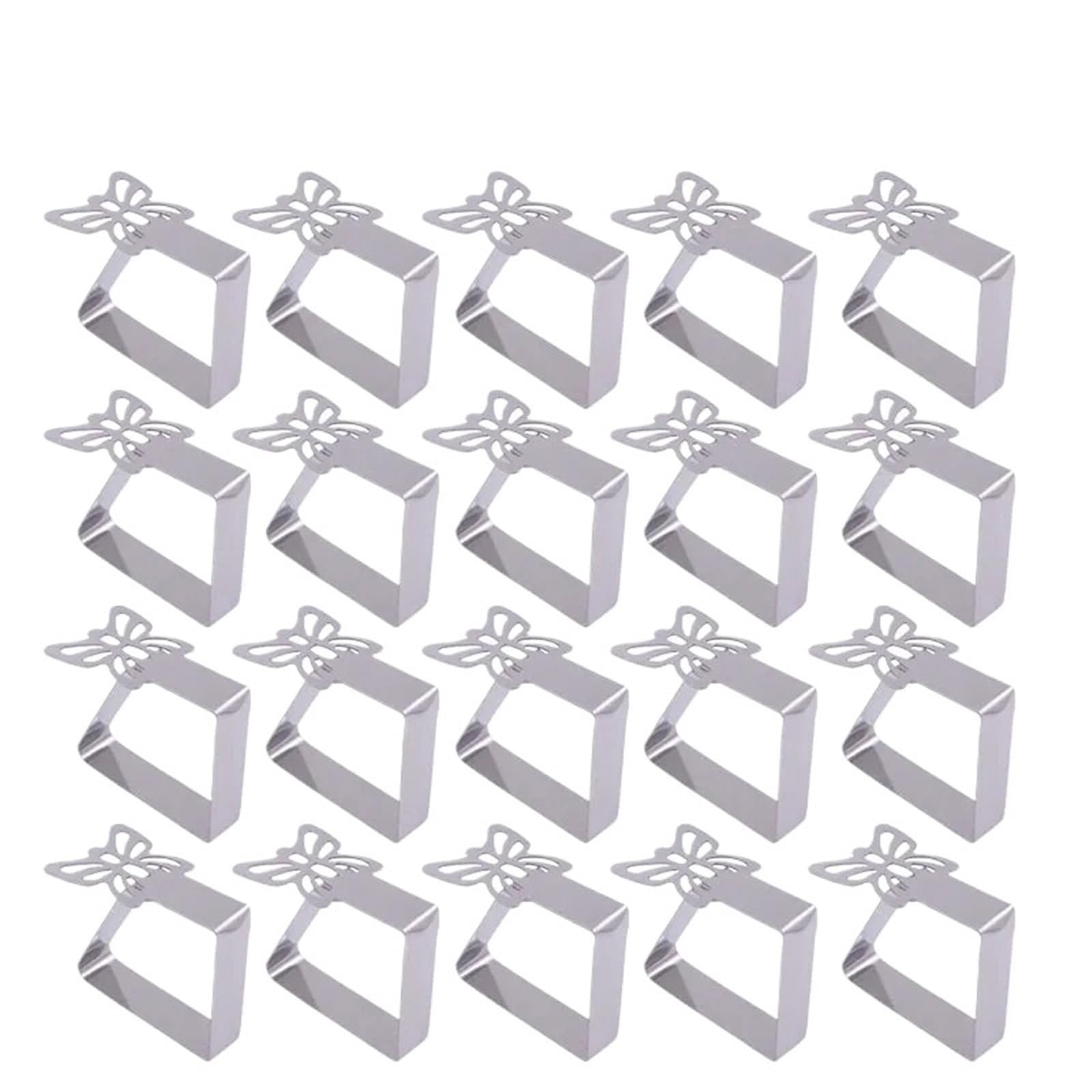 Tischdeckenklammern, 20 Stück, Edelstahl, 4,8 x ,2 cm, for Tisch
