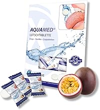 miradent Aquamed® Lozenges, Pack of 26, 60 g for Dry Mouth, Sweetened with Xylitol, Fruity Refreshing Passion Fruit Flavour, Maintains Moisture Level