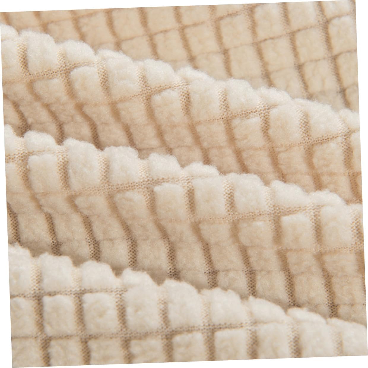 6pcs Beige Stretch Dining Chair Covers Elastic Polyester Seat Protectors Removable Full Slipcovers for Home Office Banquet Chairs Suitable Back Height