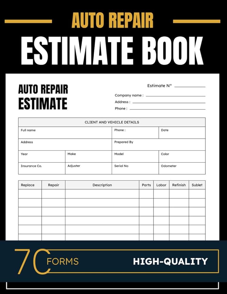 auto-repair-estimate-form-book-streamlining-vehicle-repair-estimates-for-mechanic-s-easy-form-for-body-shop-70-forms-mechanicspro-olivia-amazon-com-books for Free Printable Auto Body Repair Estimate Forms Auto Repair Estimate Form book, Streamlining Vehicle Repair Estimates for Mechanic's, Easy Form for Body Shop, 70 forms.: MechanicsPro, Olivia: Amazon.com: Books for Free Printable Auto Body Repair Estimate Forms