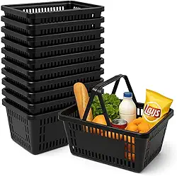 Kit 5 Cesta De Compras Com Alças Para Supermercado Mercadinho Hortifruti Lojas Separação de Pedidos