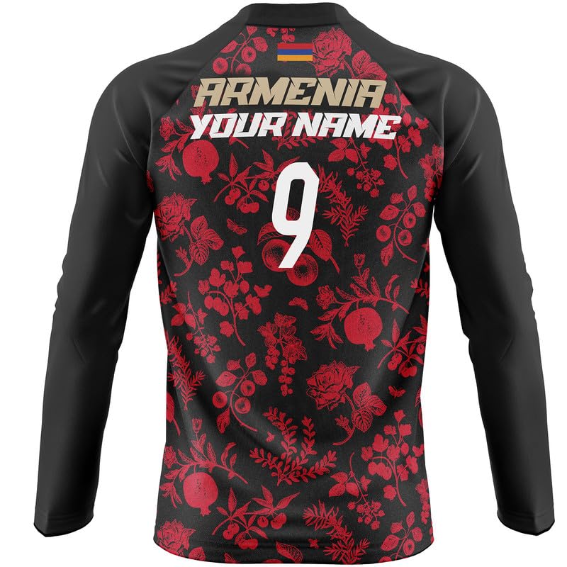 Maillot Arménie Football AR-77 haut de gamme, textile technique manches longues ultra résistant
