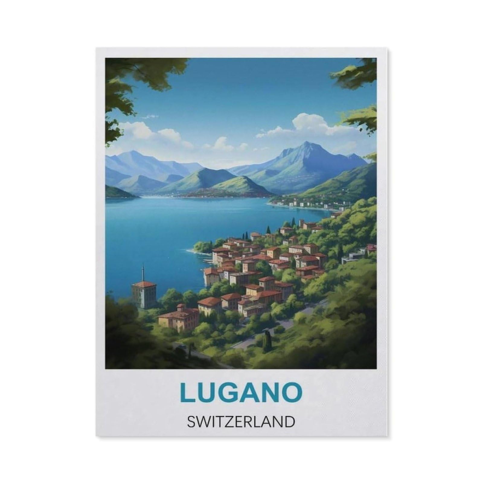BEAYODKP 5D Diamond Painting，Lugano Switzerland（30 x 40 cm）