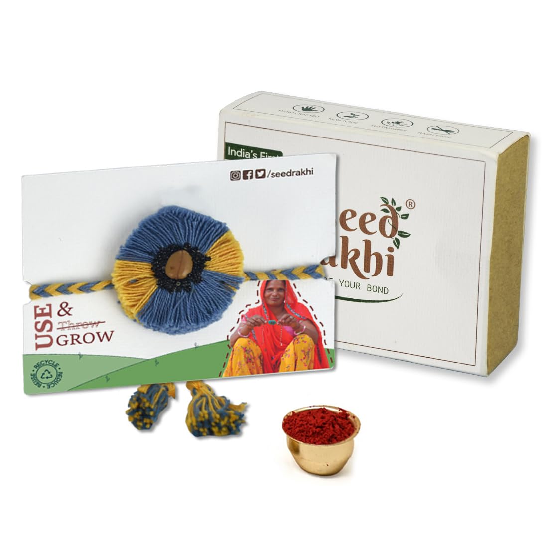 See full amazon price history chart for SeedRakhi Cotton Embroidery Thread Natural Wind Rakhi with Fishtail Braiding and Flat Pompom for Brother- Rakhi Set for Brother, Kids, Rakshabandhan Gift for Brother, Designer Sustainable Rakhi Set SeedRakhi Cotton Embroidery Thread Natural Wind Rakhi with Fishtail Braiding and Flat Pompom for Brother- Rakhi Set for Brother, Kids, Rakshabandhan Gift for Brother, Designer Sustainable Rakhi Set (B07V661FVX) Amazon Price History, Amazon Price Tracker