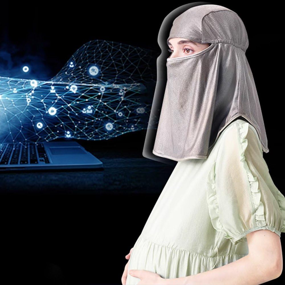 Visiera Protettiva di Sicurezza per Il Viso Intero, Protezione dalle Radiazioni, in Tessuto a Maglia con Fibra d'Argento, Copricapo per Computer, Cappuccio per Testa con Schermatura Emf WiFi