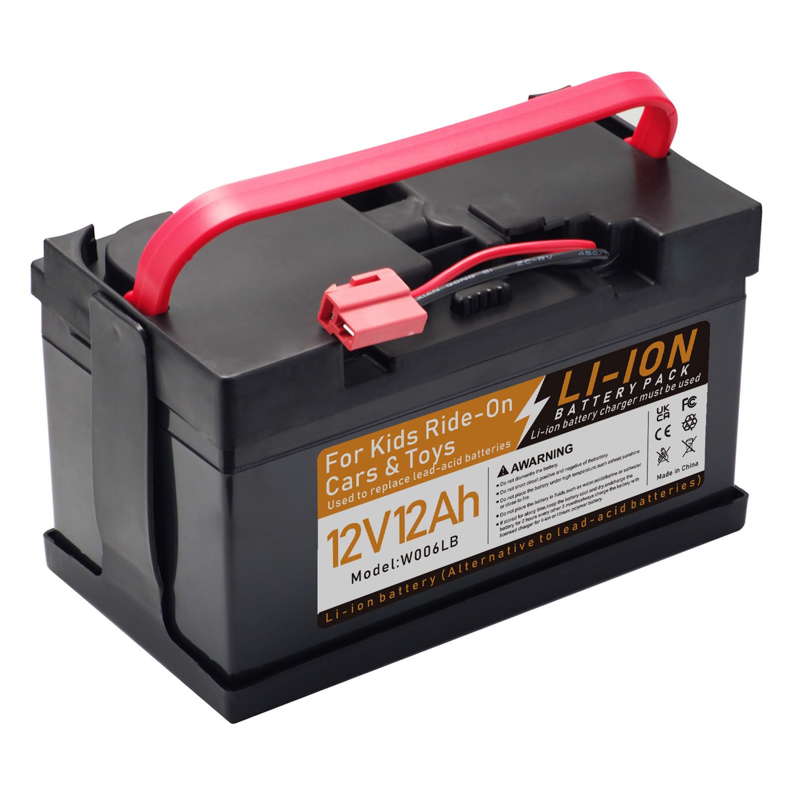 24V 12A Li-ion Rechargeable Battery, Replacement Battery Child Kids Ride On Car Compatible with Huffy Torex UTV 24 Volt Child Ride On Car X