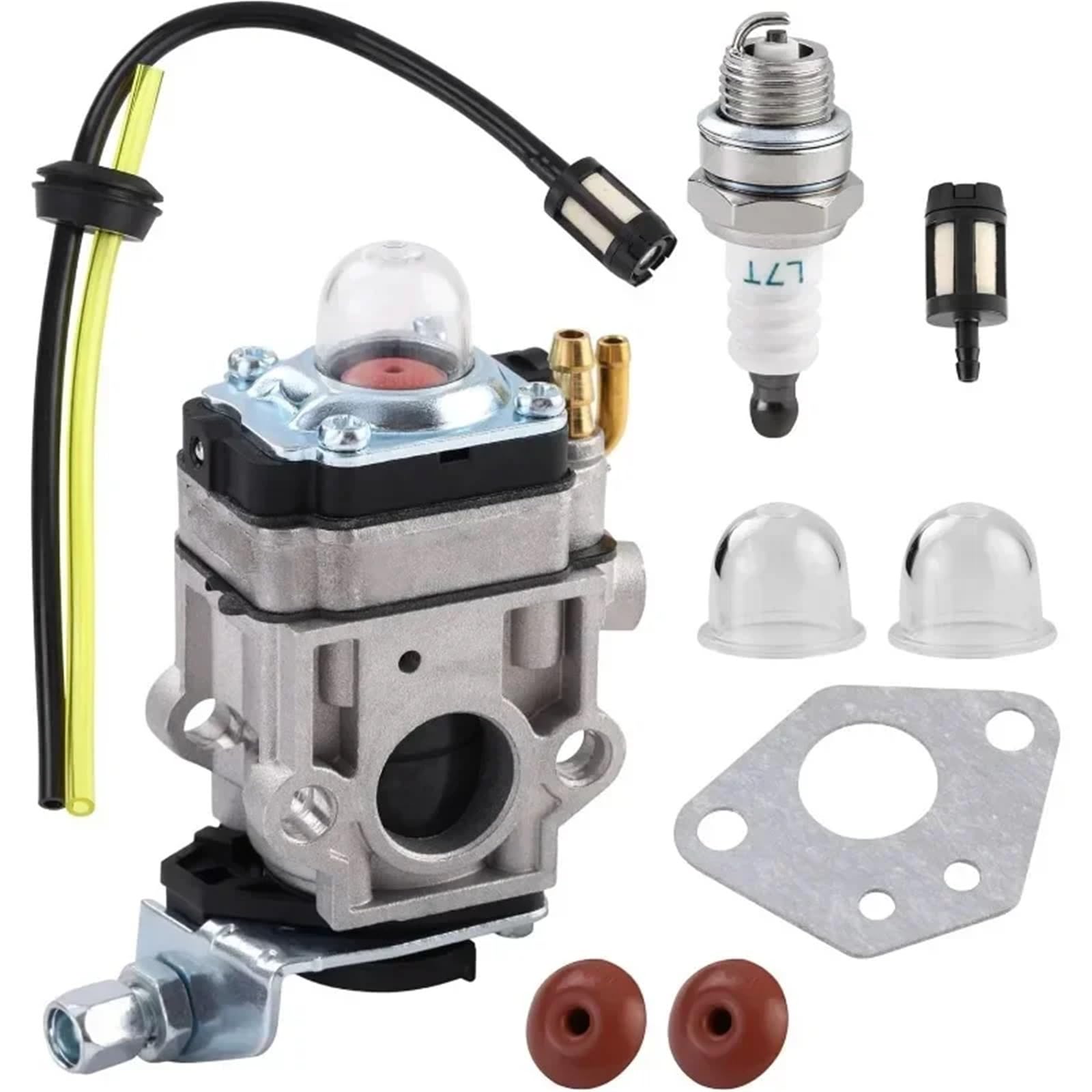 carburador Kit Carburador 52 CC 2 HP para Predator para Earth para Auger 63022 Herramientas Varias Junta Cebador Bombillas Bujía Kit Línea Combustible Carburador de Metal