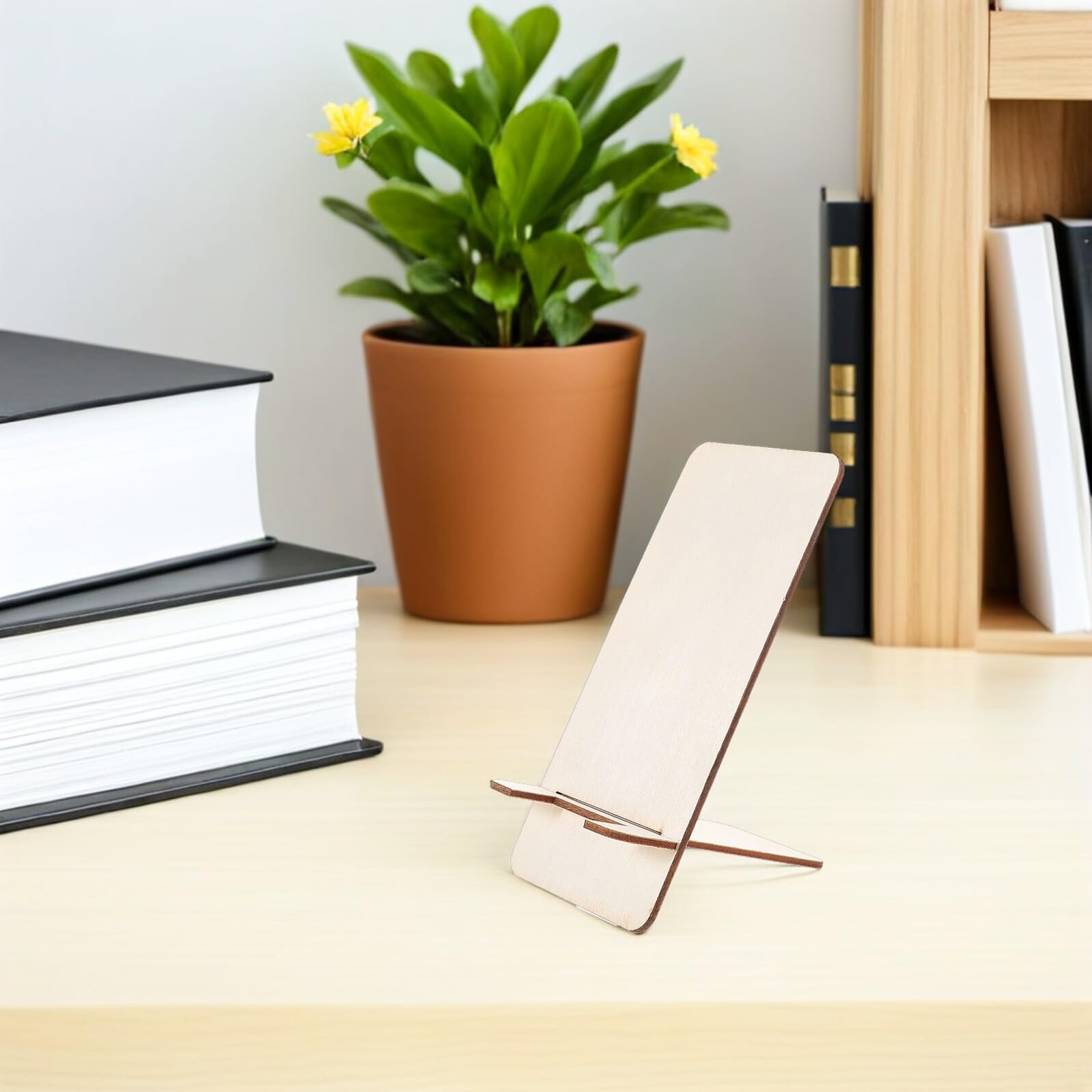 Holibanna Supporto da Scrivania in Legno Grezzo per Cellulare e Tablet Porta Telefono Portatile Piccolo per Ufficio Casa e Viaggi Set da 25 Pezzi Creativo per Regalo di Compleanno