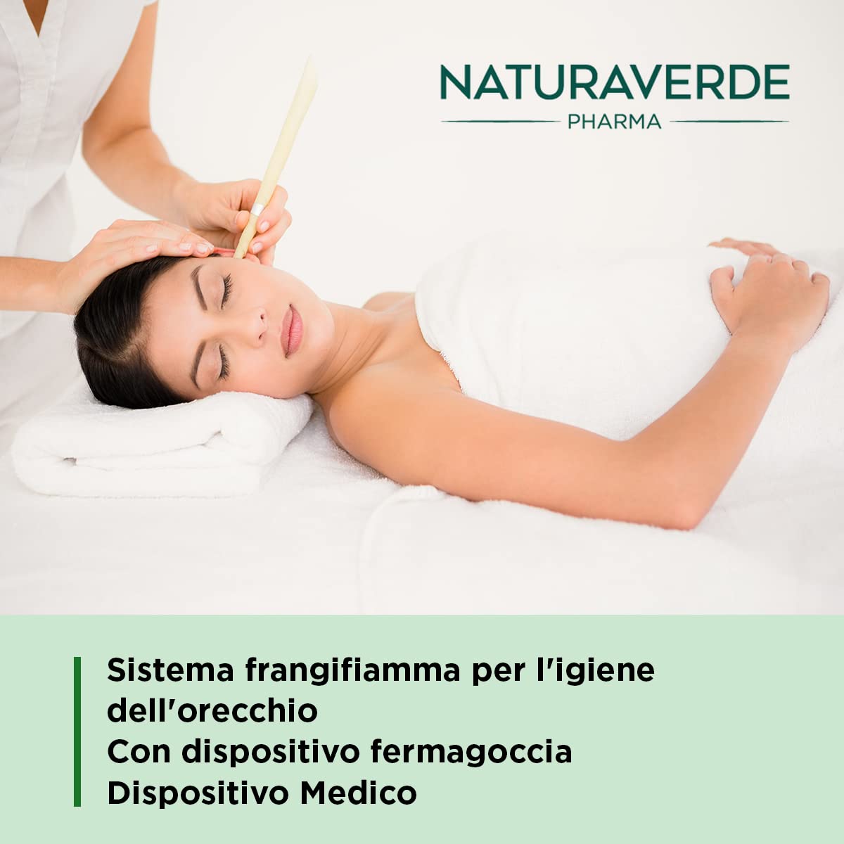 Naturaverde | Pharma - Coni Auricolari Cerati per le Orecchie, Coni Auricolari Cera, Coni Auricolari a Base di Cera d'Api, Coni Auricolari per Pulizia Orecchie, Coni Pulisci Orecchie, 2pz