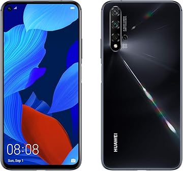 Huawei Nova 5T 128GB 6 26 LCD Display Smartphone with 48 MP Camera 6GB RAM SIM Free Android 9 0 EMUI 9 1 Single Sim Black UK Version