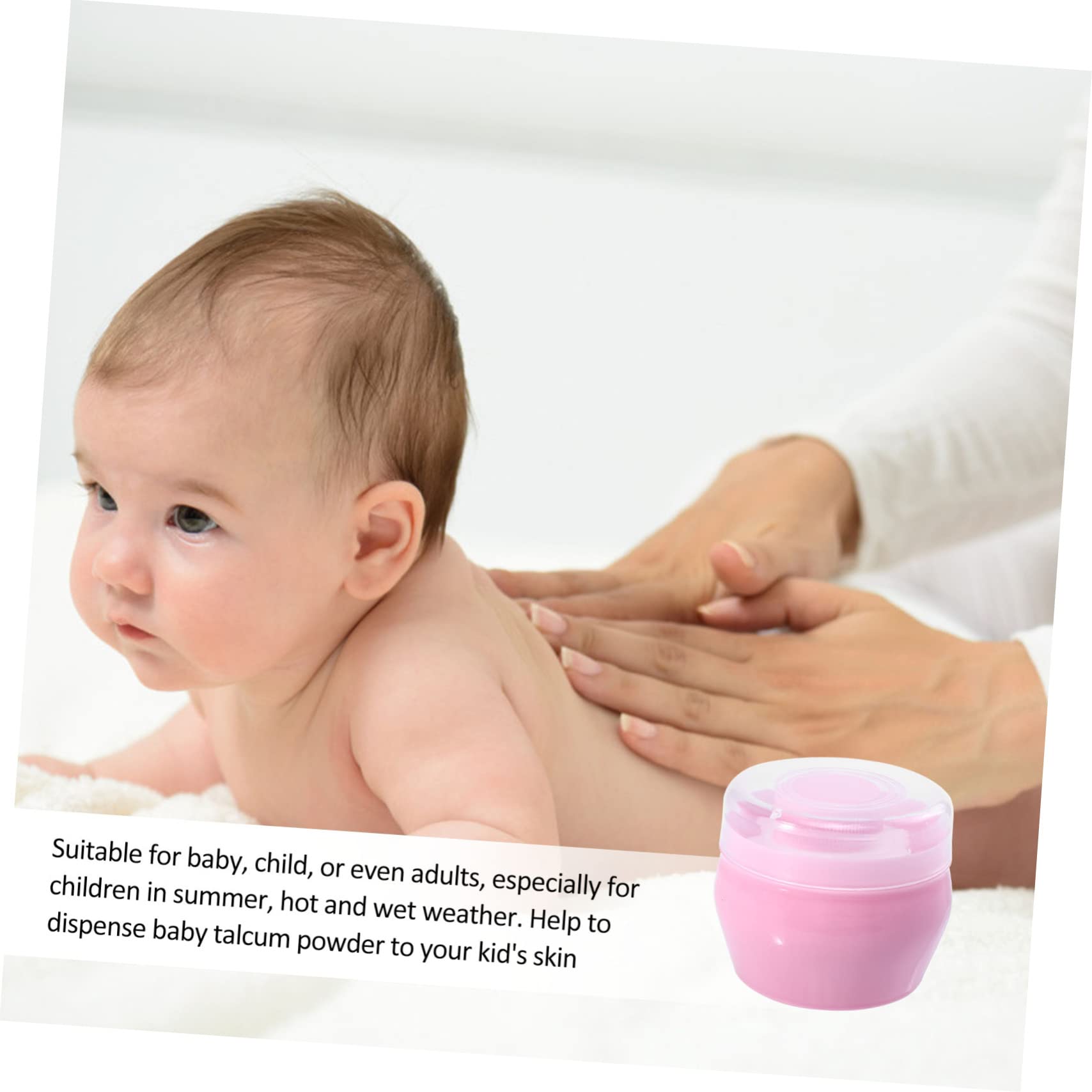 VICASKY Infant Newborn Baby Talcum Powder Puff Delicate Body Puff for Bath Set