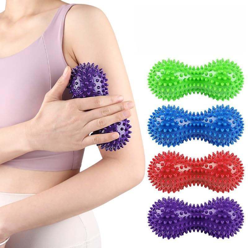 1PC Bola de yoga fascial, Bola de maní, masaje para hombros, cuello y plantas de los pies, Bola membranosa (Morado) miniatura 2