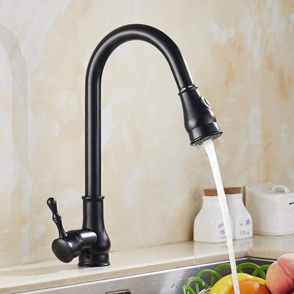Mitigeur cuisine en laiton avec douchette extractible et rotation 360 pour évier moderne