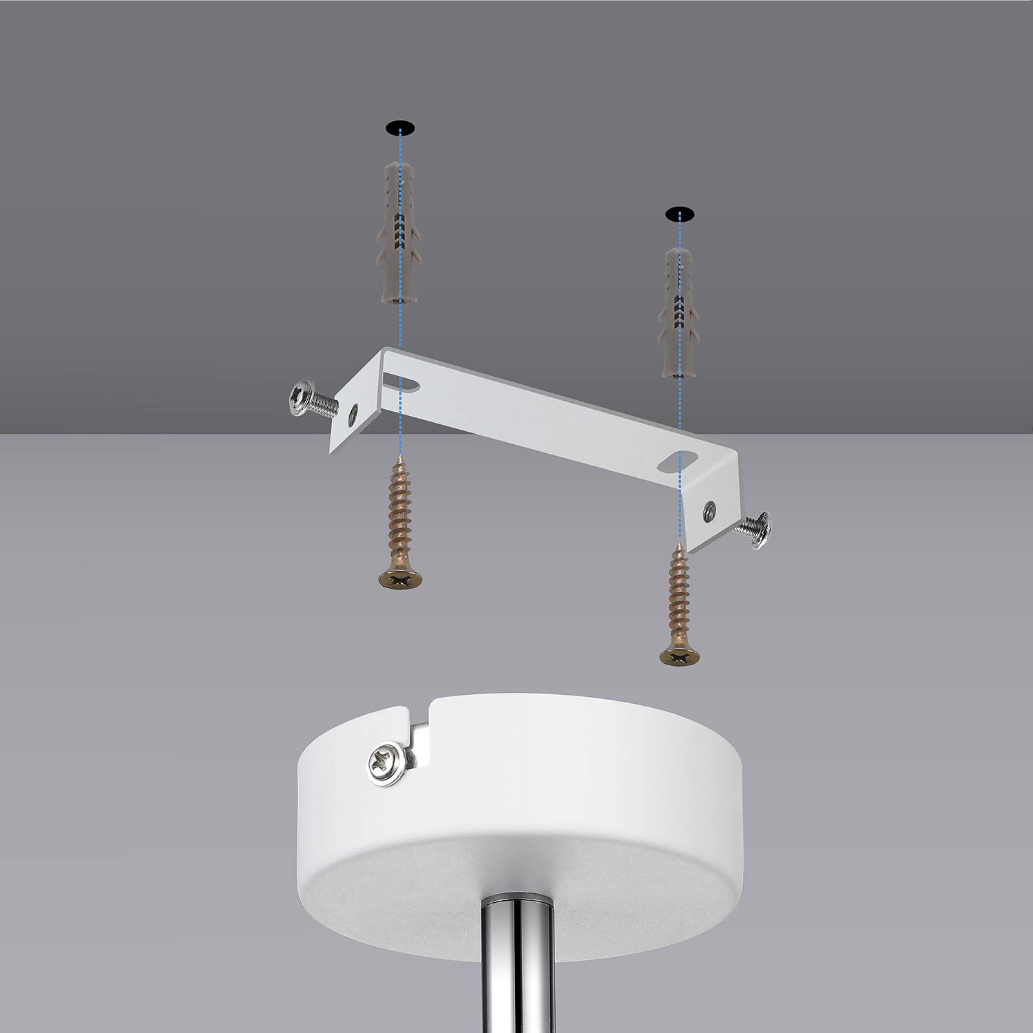 IMPTS Lámpara LED de techo orientable, color blanco, GU10, 250 lm, 230 V, IP20, luz blanca cálida, 4 focos | Lámpara LED de techo blanca con casquillo GU10, 250 lm, 230 V, IP20, luz blanca cálida
