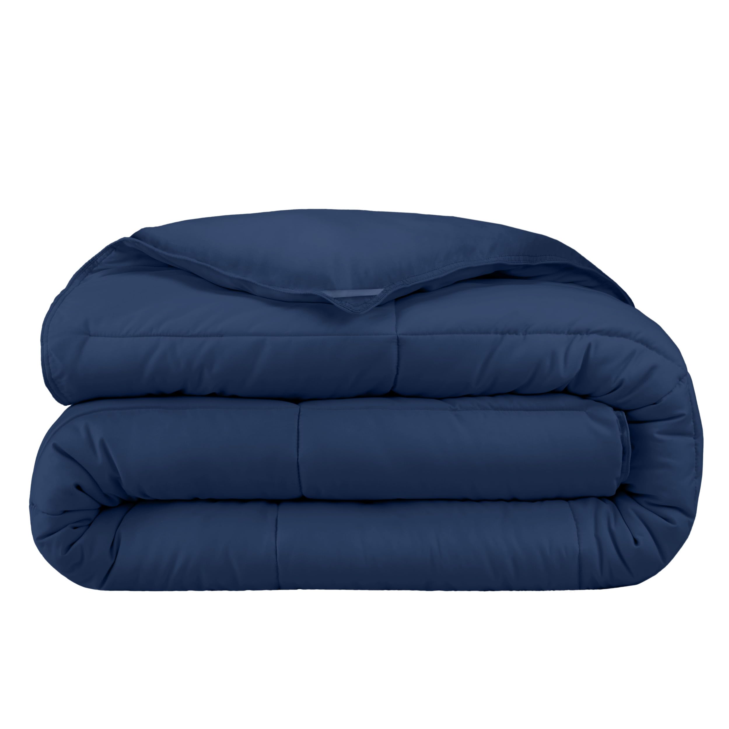 Bare Home Duvet Insert Comforter - Queen Size - Goose Down Alternative - Ultra-Soft - Premium 1800 Series - All Season Warmth - Bedding Comforter (Queen, Dark Blue) — image 1