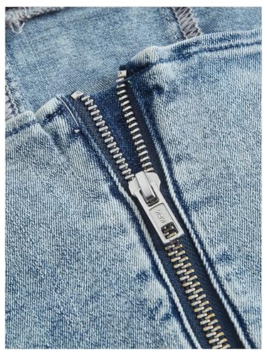 WDIRARA Women's Denim Tube Top Y2k Strapless Sleeveless Zip Back Bandeau Crop Tops3