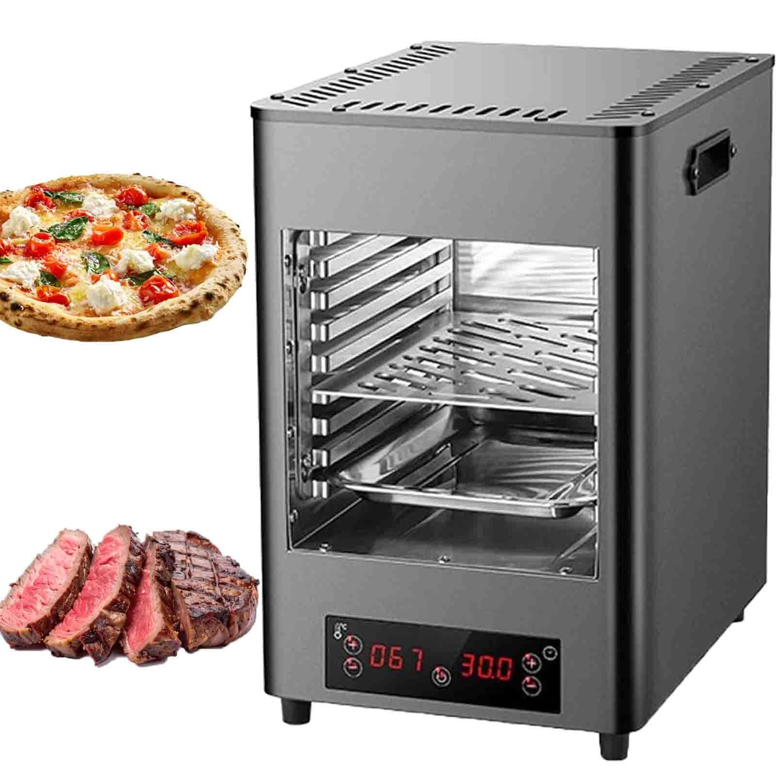 Ptatritious Multicolor Electric Steak Oven, Electric Steak Broiler Indoor Countertop Oven Smokeless Steak Cooker With Rack Tray For Bbq Toast Beef Chicken Vegetables, 212-1472°F Temperature B
