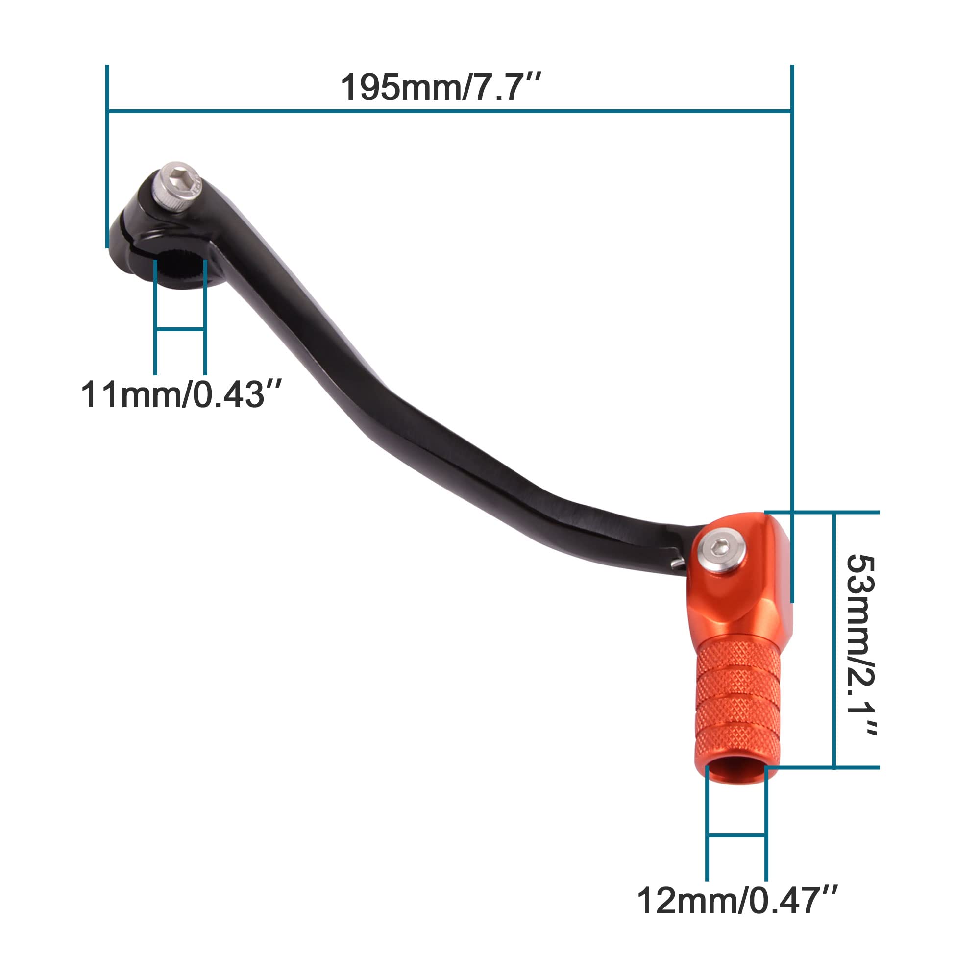 GOOFIT Motorcycle arancione Alta Qualità Lega di Alluminio Pedal Pieghevole Leve del cambio Sostituzione per Moto ATV Sump