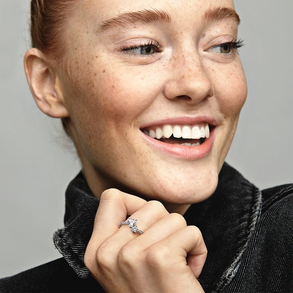 Pandora Timeless - Anello Unione di Cuori, in argento sterling, con pietre di zirconia cubica incolori